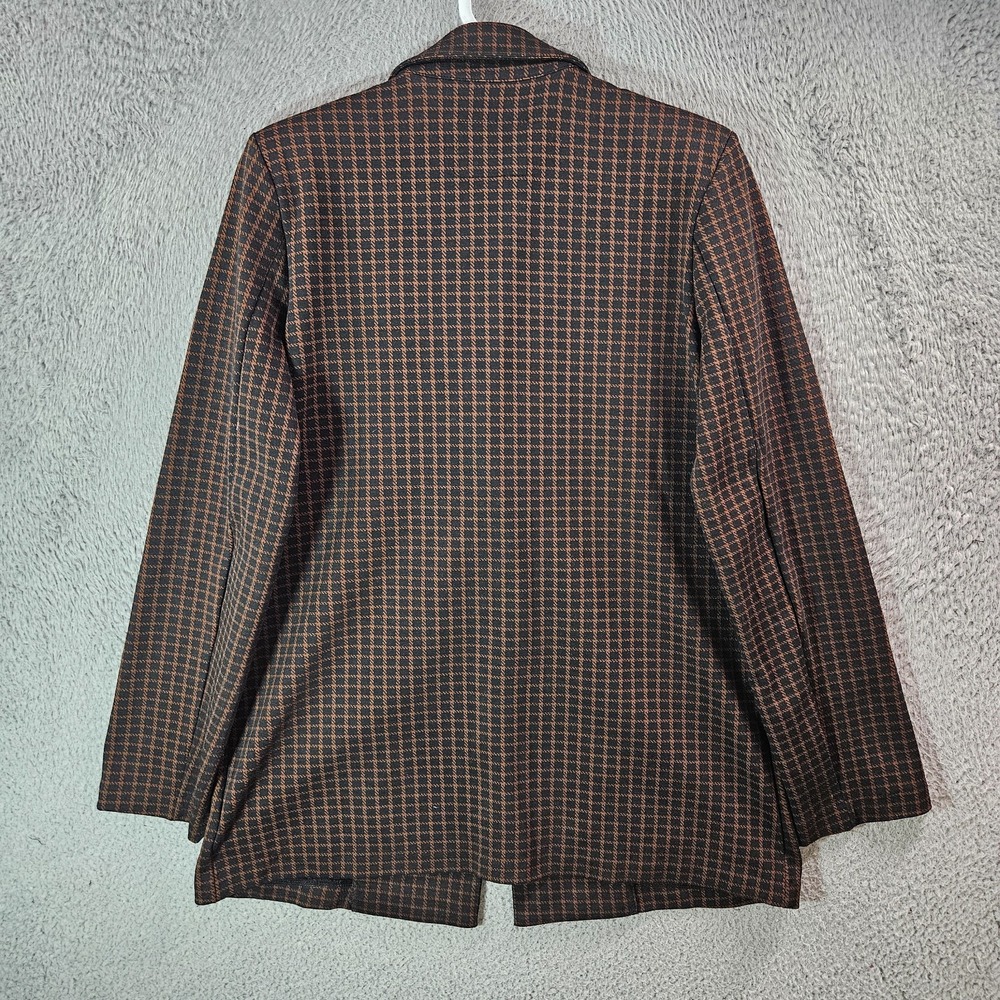 Sanctuary Boyfriend Checked Blazer Suit Jacket Women Small Maroon Black Plaid - Picture 7 of 10